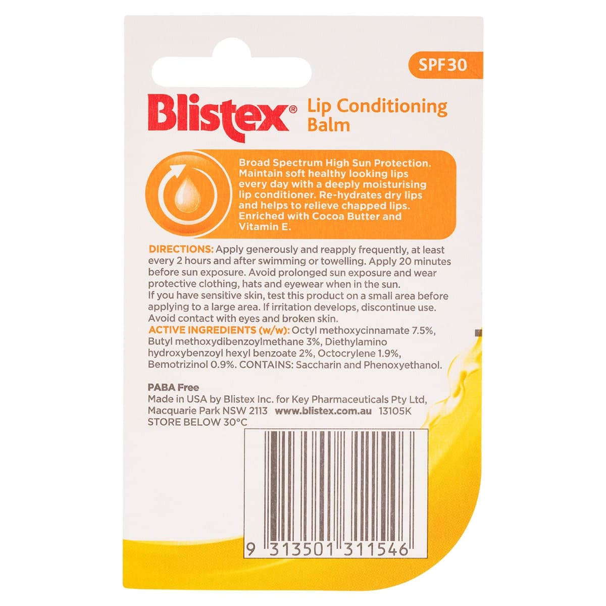 Thumbnail Blistex Lip Conditioning Balm Spf30 4.25G