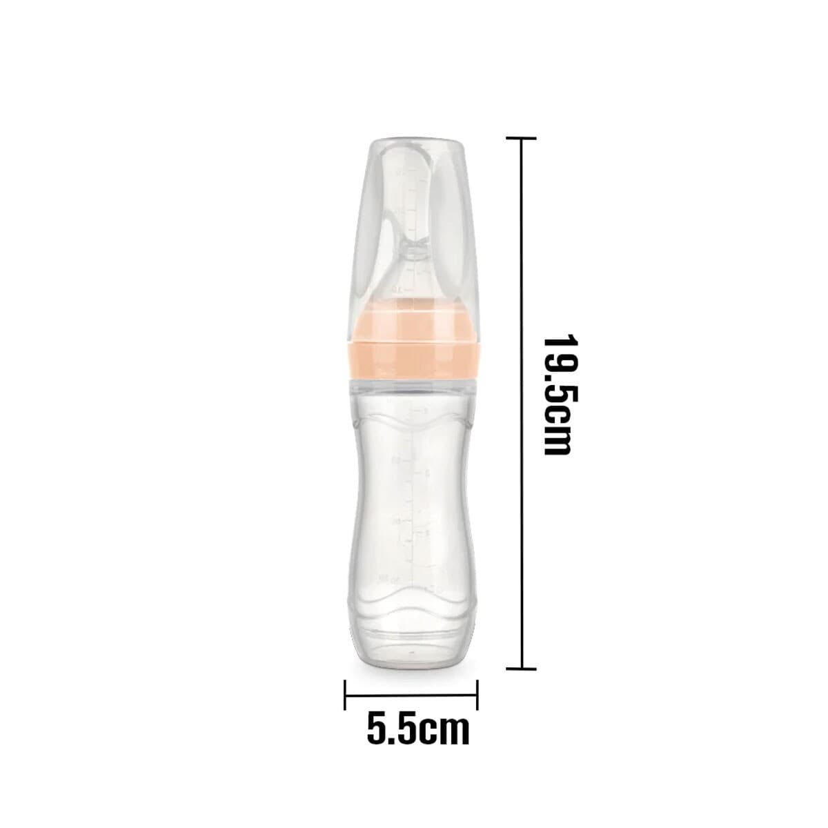 Thumbnail Haakaa Silicone Baby Food Dispensing Spoon Peach