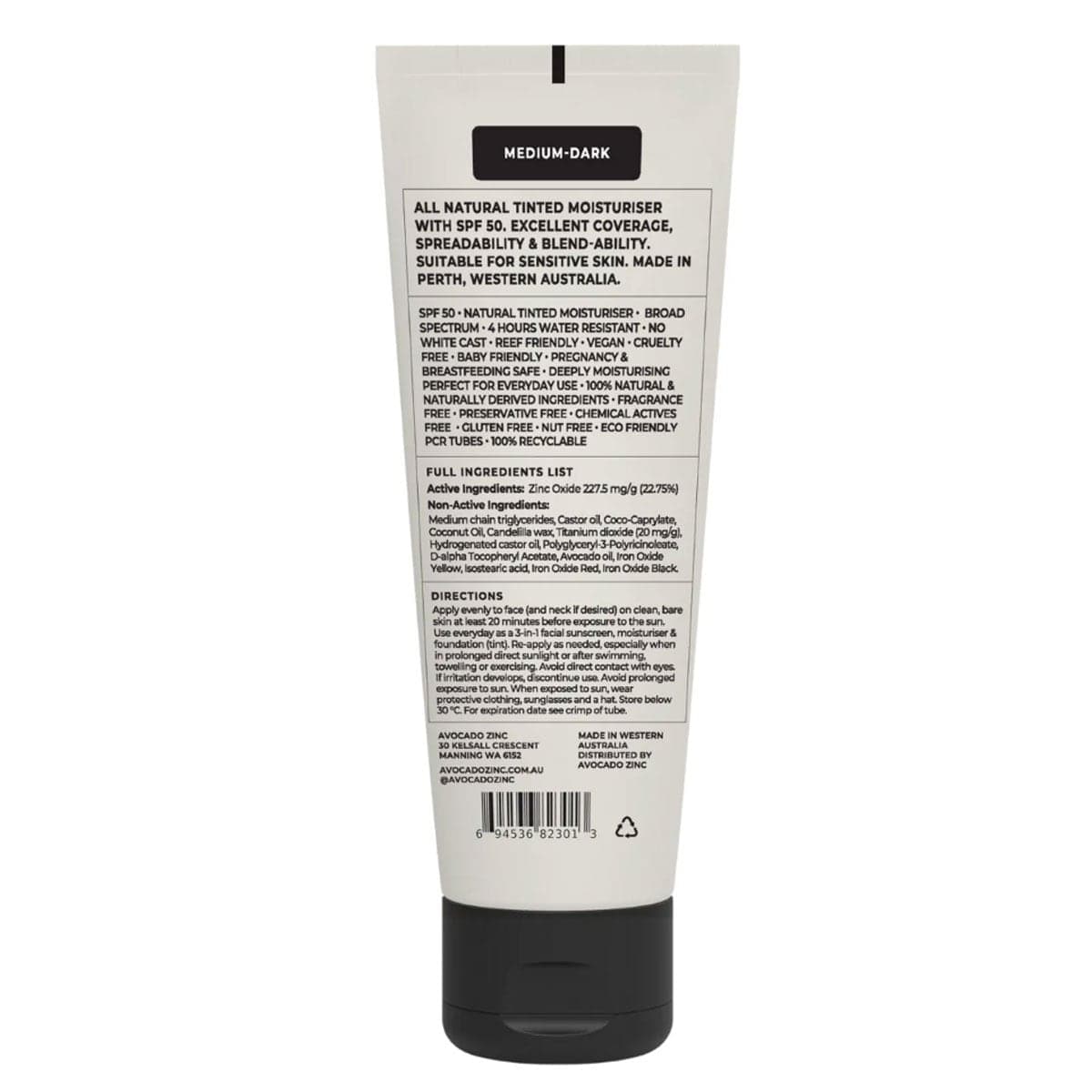 Thumbnail Avocado Zinc Natural Tinted Moisturiser Medium - Dark Spf50 50Ml