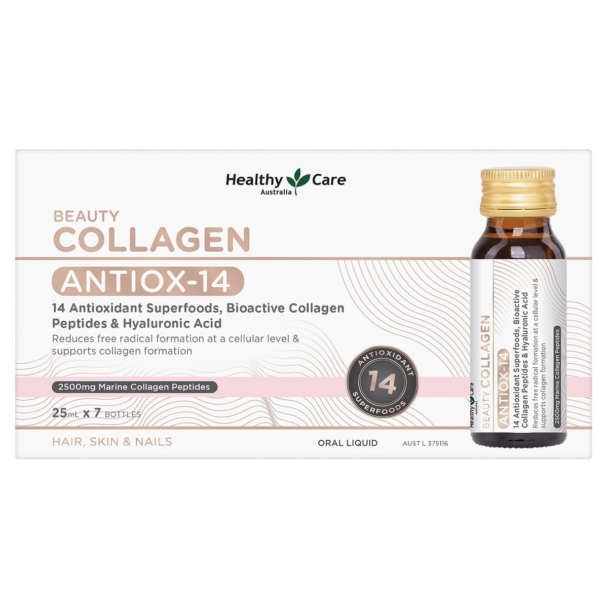 Healthy Care Beauty Collagen Antiox-14 Shots 25Ml X 7 Bottles