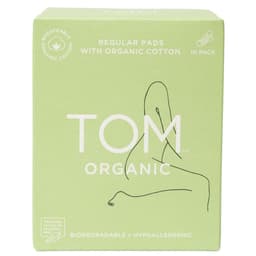 Tom Organic Cotton Pads With Wings Regular 10 Pack