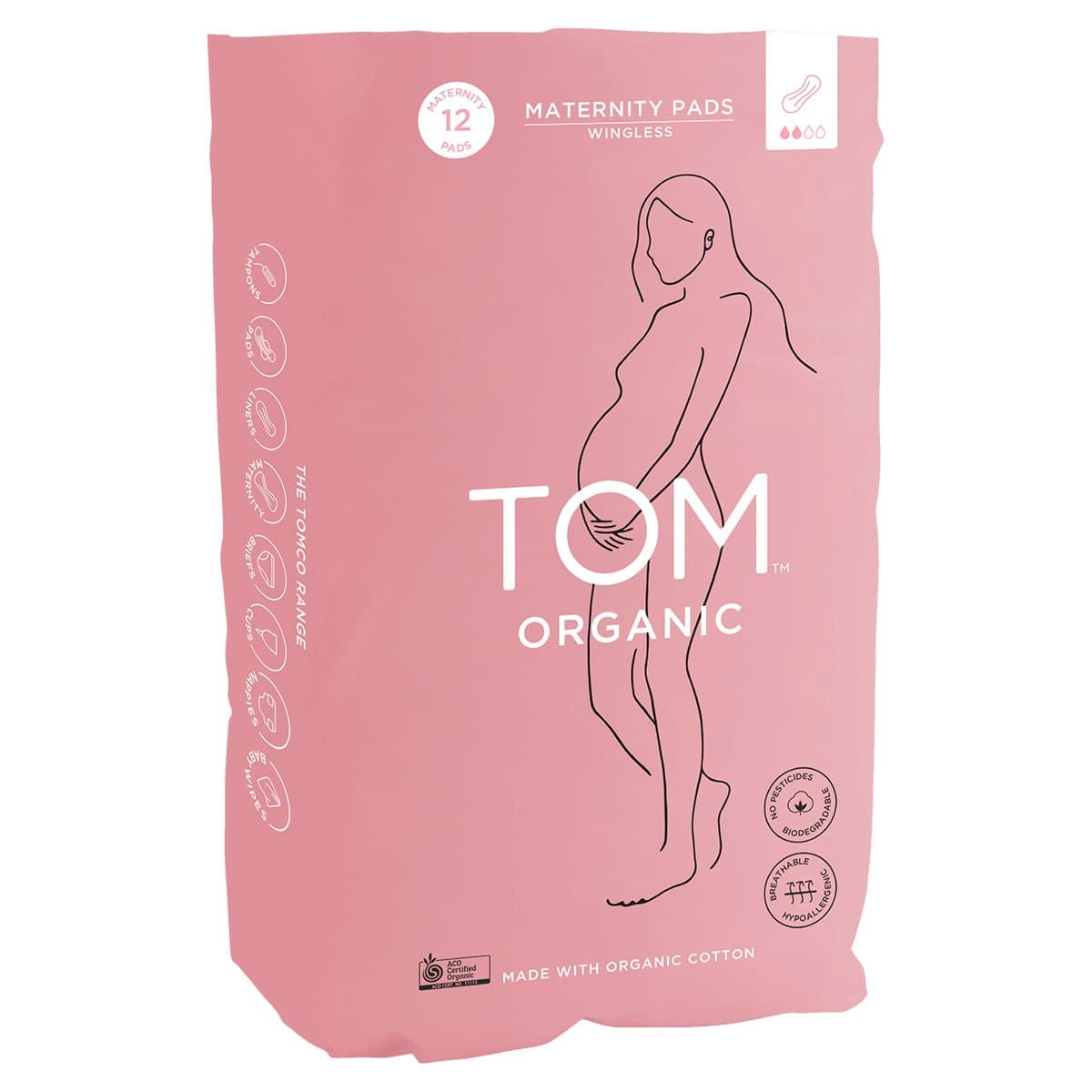 Thumbnail Tom Organic Cotton Maternity Pads For Post Birth 12 Pads