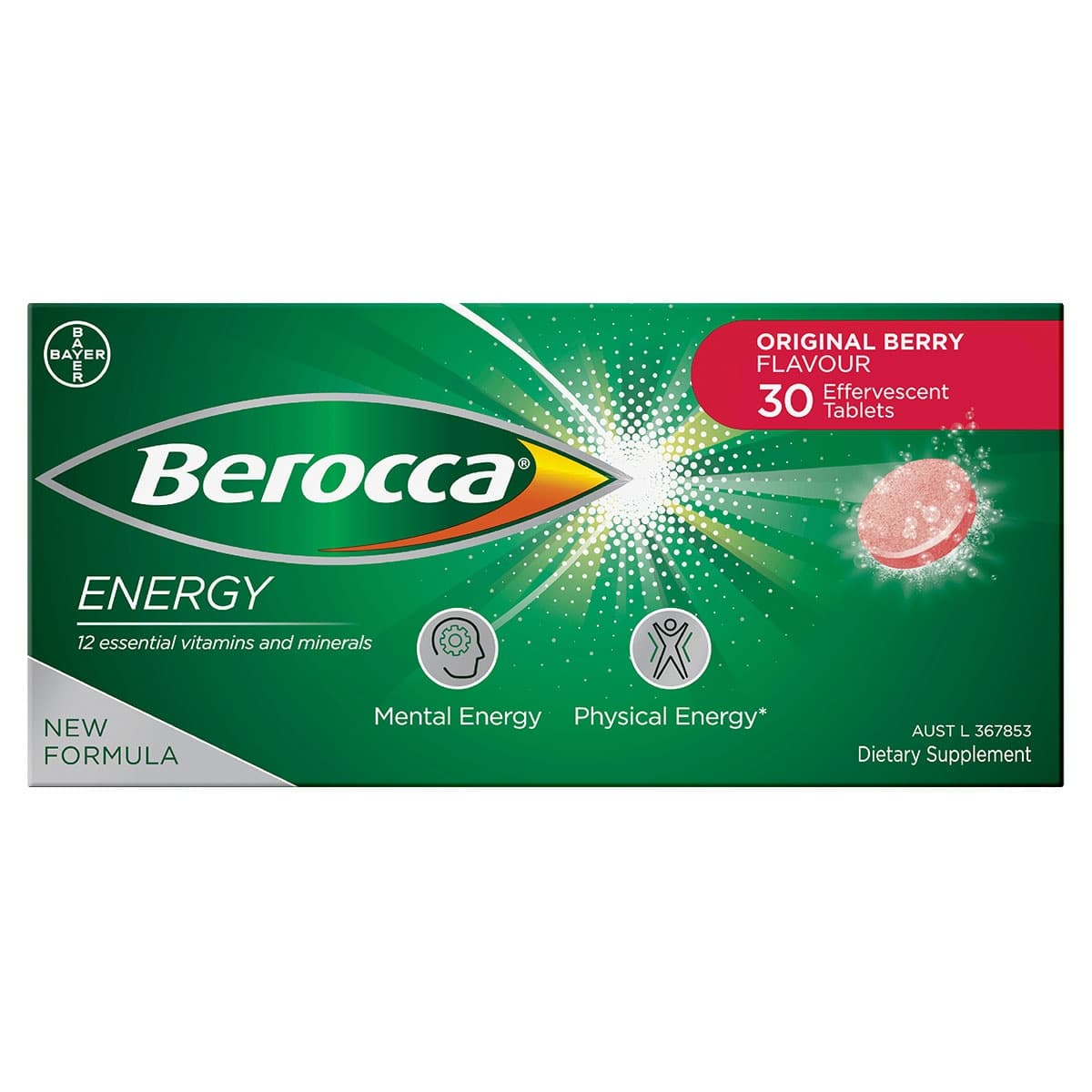 Berocca Energy Original Berry 30 Effervescent Tablet