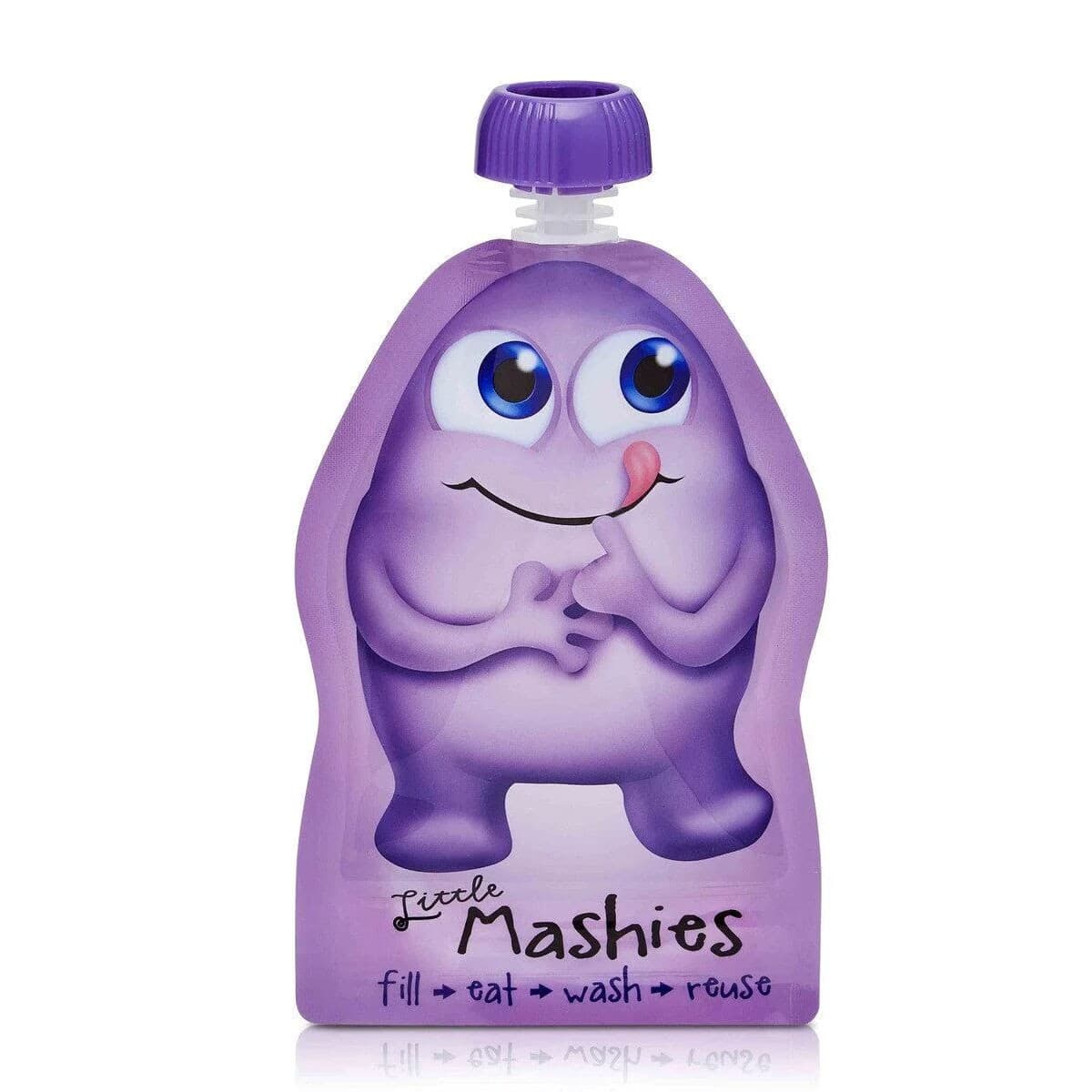 Thumbnail Little Mashies Reusable Squeeze Pouch Purple 130Ml X 2