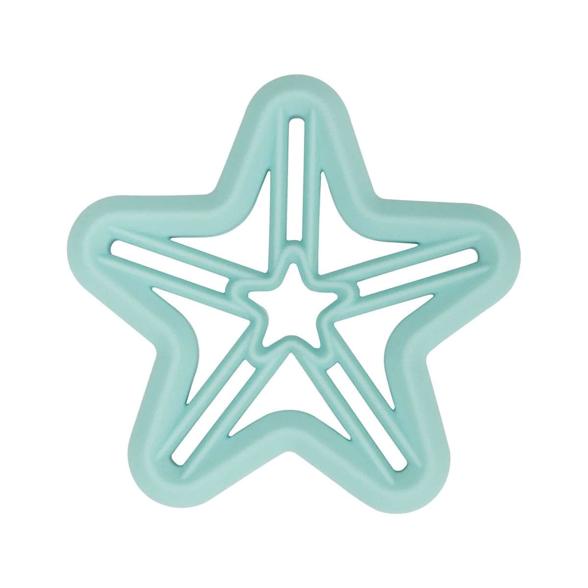 Thumbnail Little Woods Shooting Star Silicone Baby Teether Duck Egg Blue