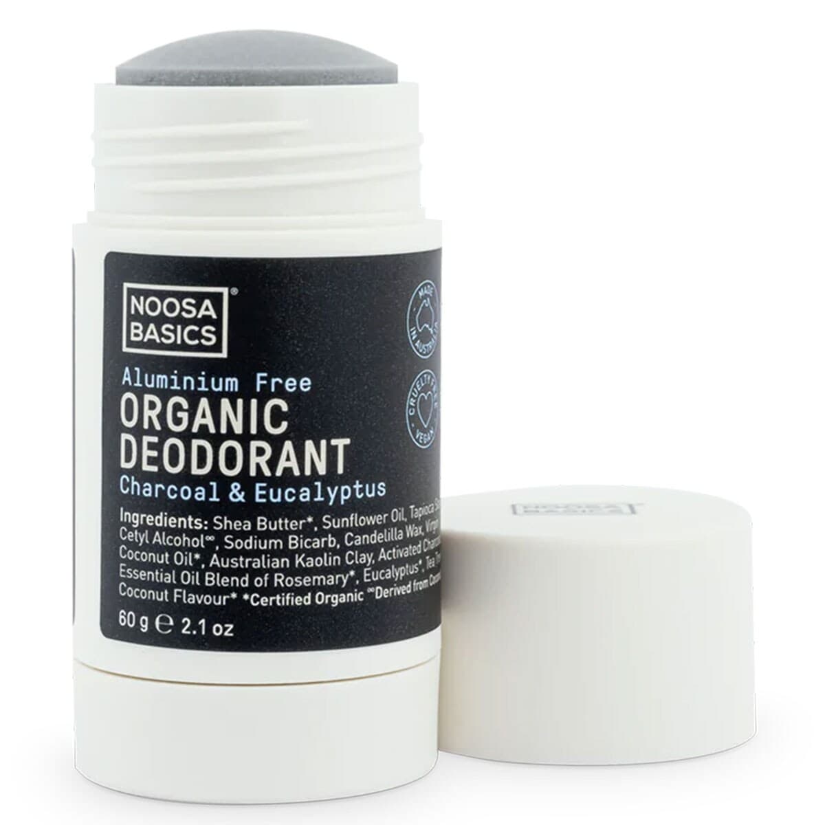 Noosa Basics Activated Charcoal Deodorant Stick 60G