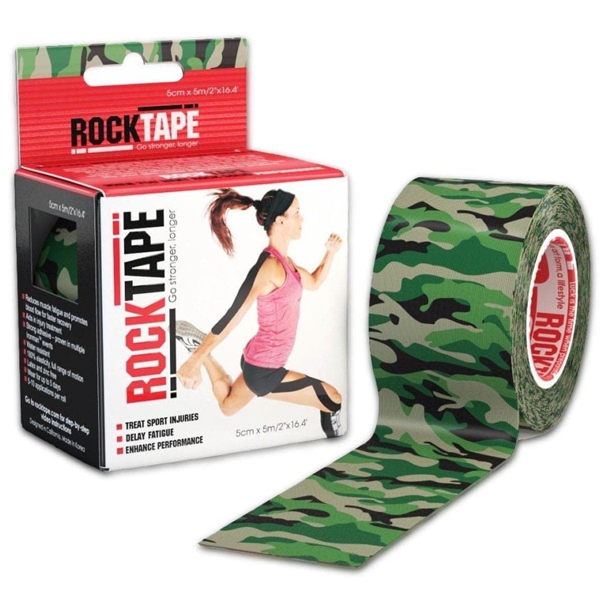 Rocktape Camogreen 5Cm X 5M Tape