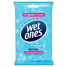 Wet Ones Be Fresh Original 15 Antibacterial Wipes