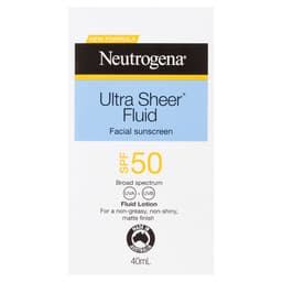 Neutrogena Ultra Sheer Face Fluid Sunscreen Spf50 40Ml