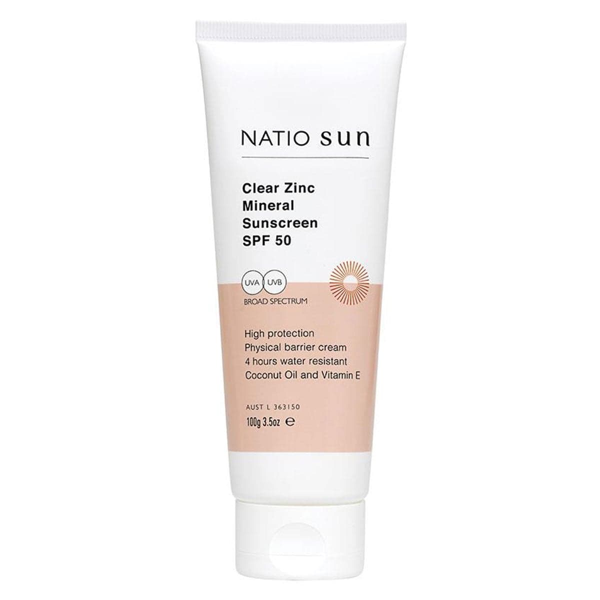 Natio Sun Clear Zinc Mineral Sunscreen Spf50 100G