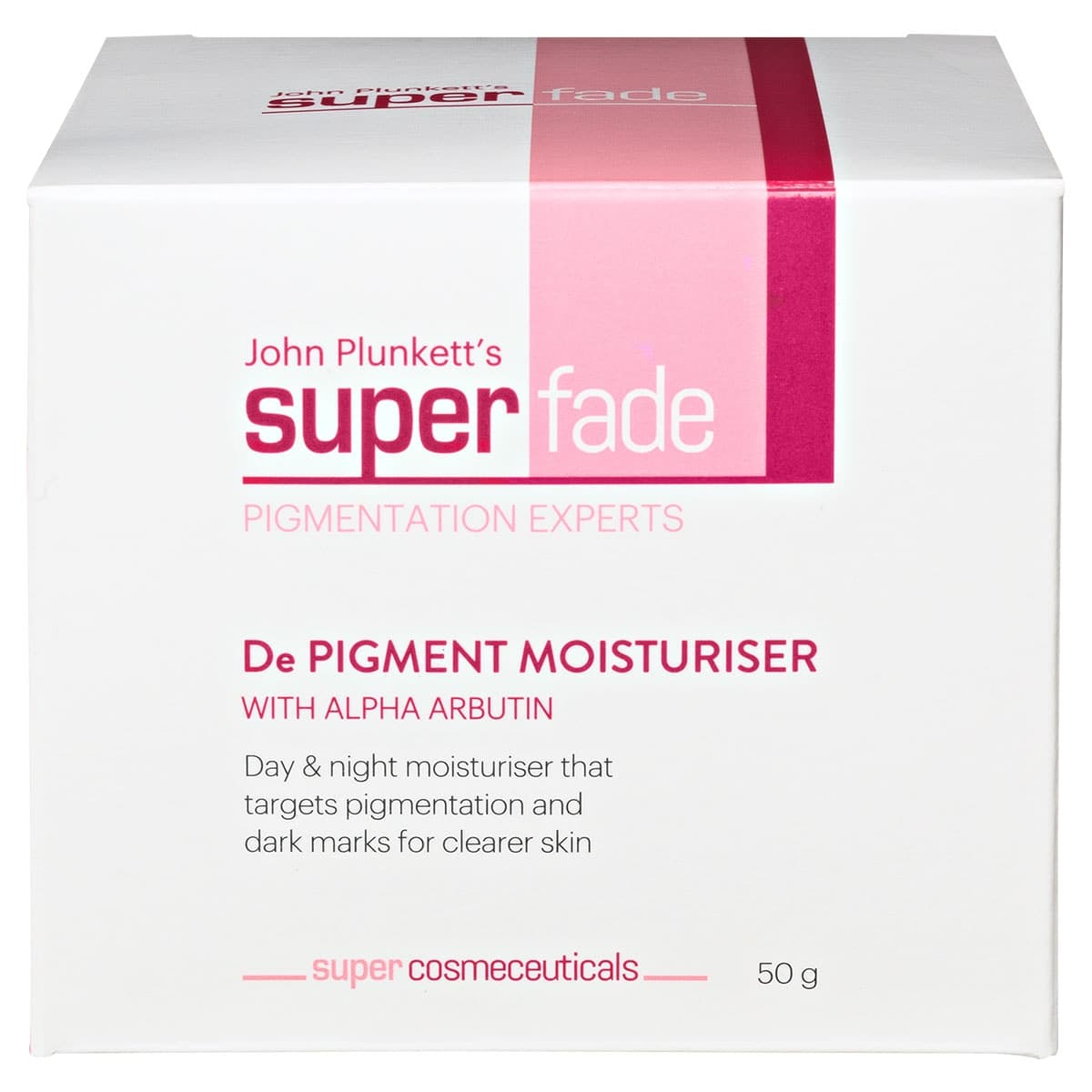 John Plunketts Superfade De Pigment Moisturiser 50G