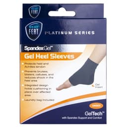 Neat Feat Spandex Gel Heel Sleeve Protects Achillies Tendon Medium 1 Pair