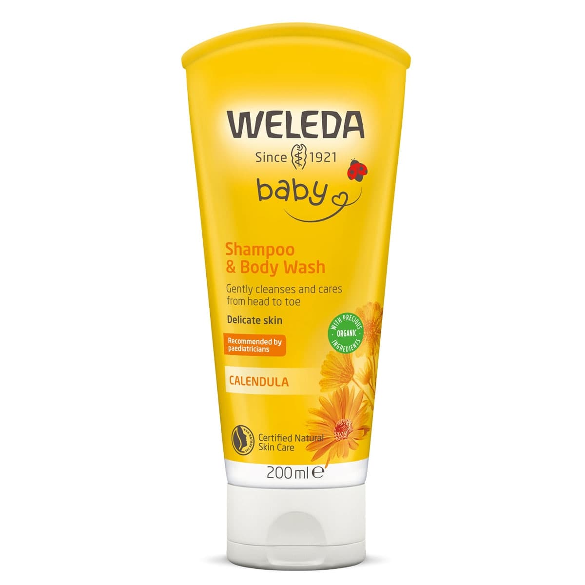 Weleda Calendula Baby Shampoo & Body Wash 200Ml