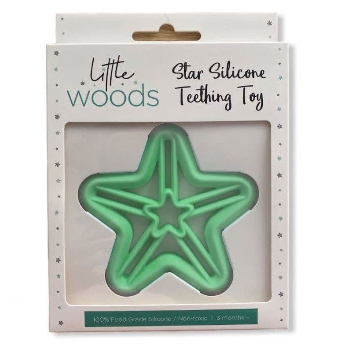 Little Woods Shooting Star Silicone Baby Teether Mint