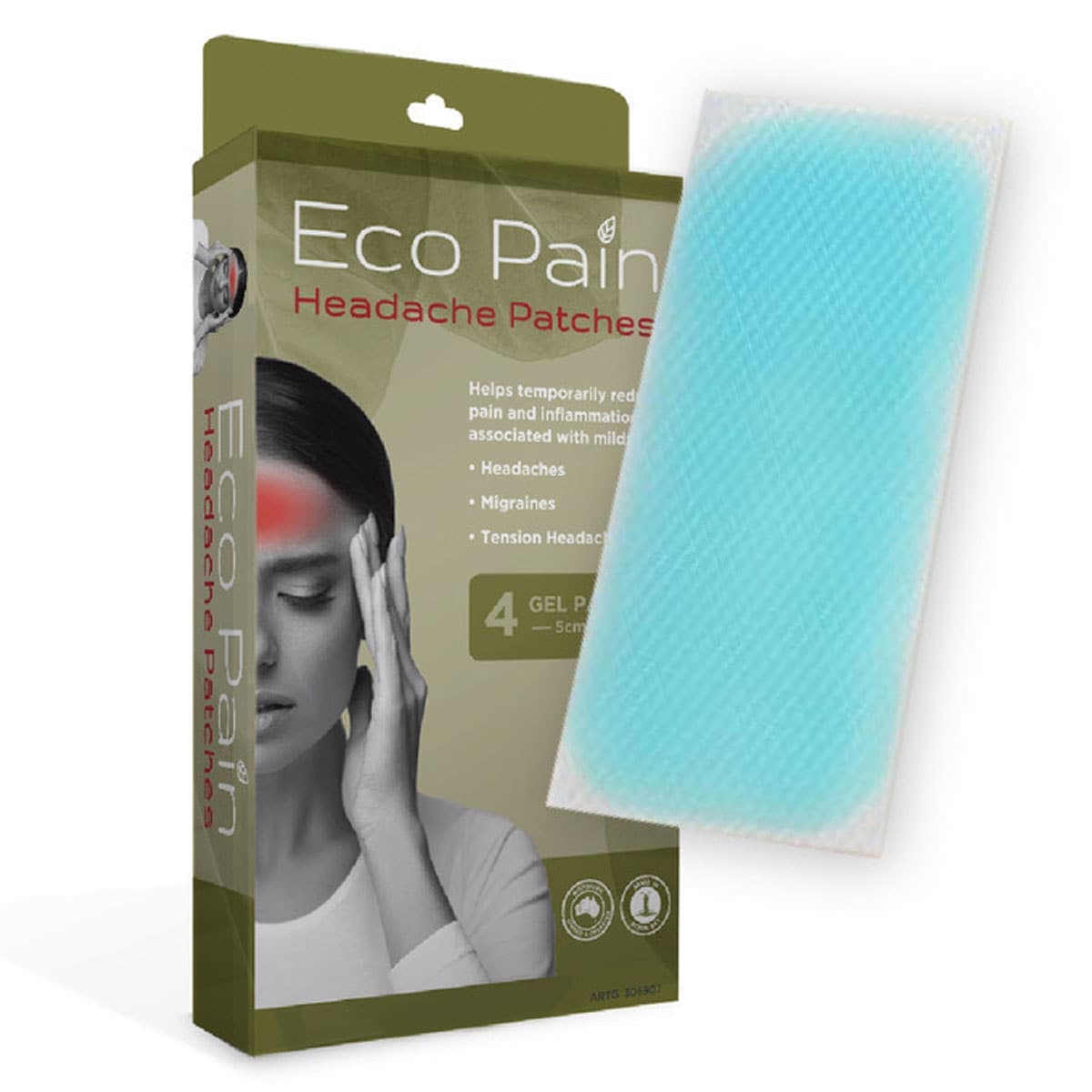 Thumbnail Eco Pain Relief Headache Gel Patches 4 Pack