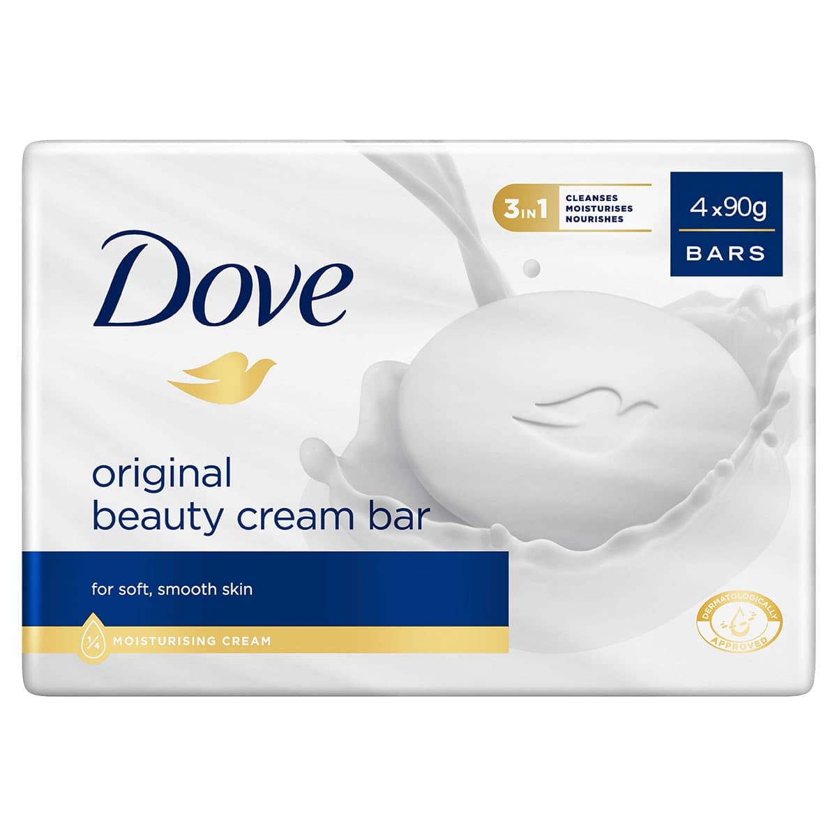 Dove Original Moisturising Beauty Cream Bar 90G X 4 Bars