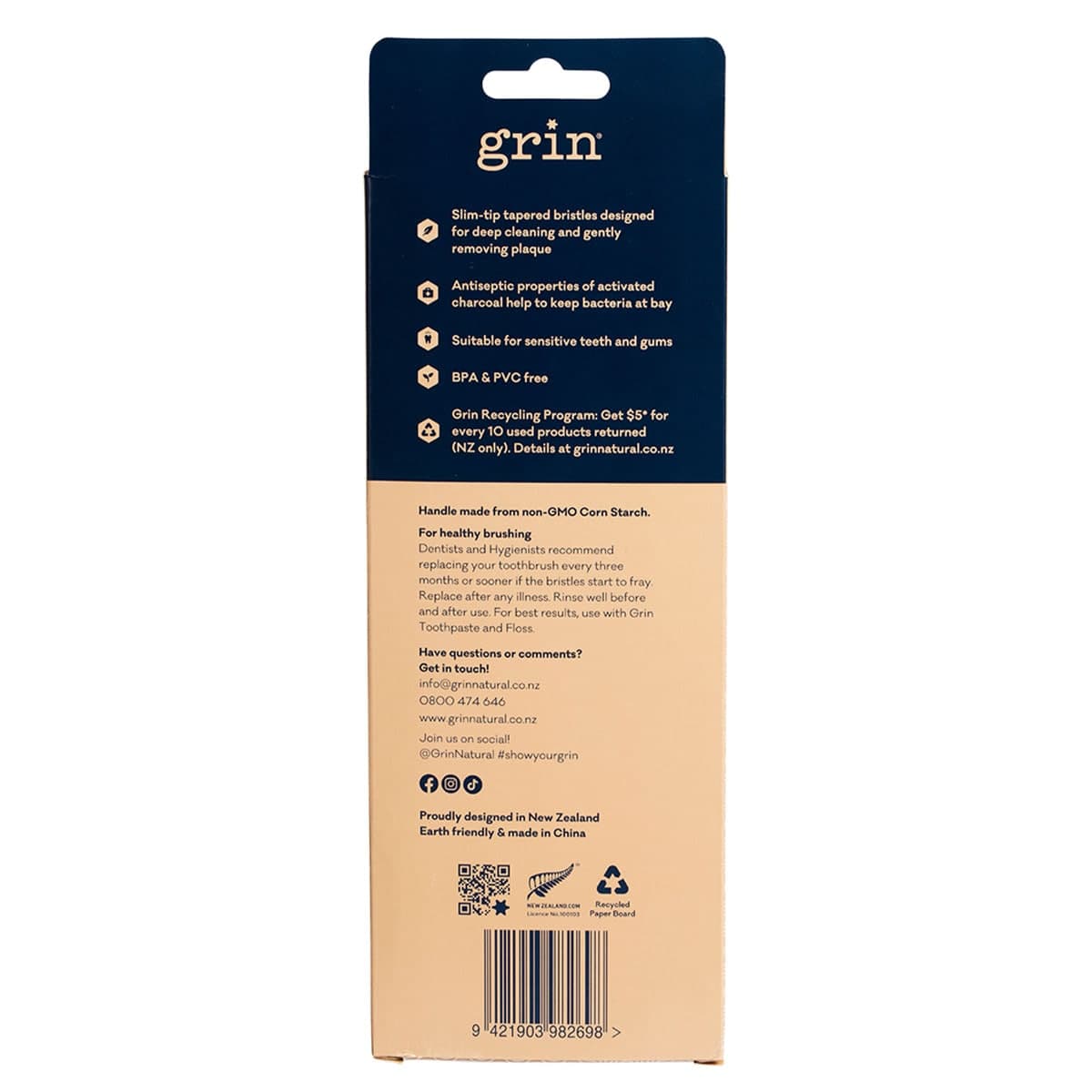 Thumbnail Grin Biodegradable Toothbrush 4 Pack