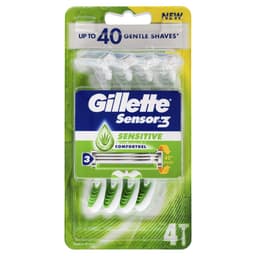 Gillette Sensor3 Sensitive Disposable Razors 4 Pack