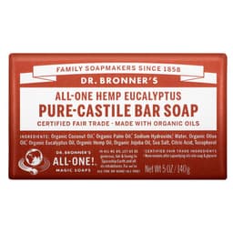 Dr Bronners Pure Castile Bar Soap Eucalyptus 140G