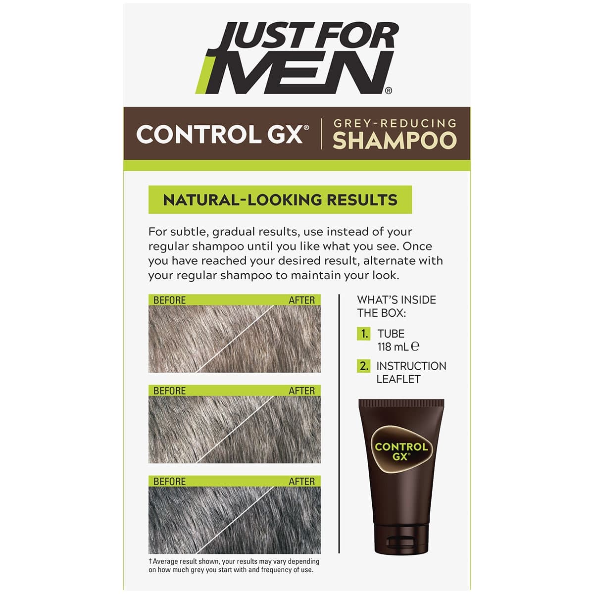 Thumbnail Just For Men Control Gx Grey-Reducing Regular Shampoo 118Ml