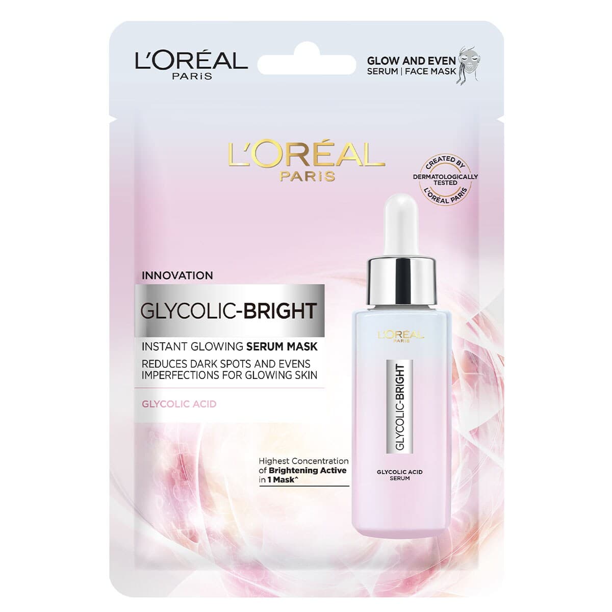 Thumbnail L'Oreal Glycolic Bright Instant Serum-Infused Sheet Mask