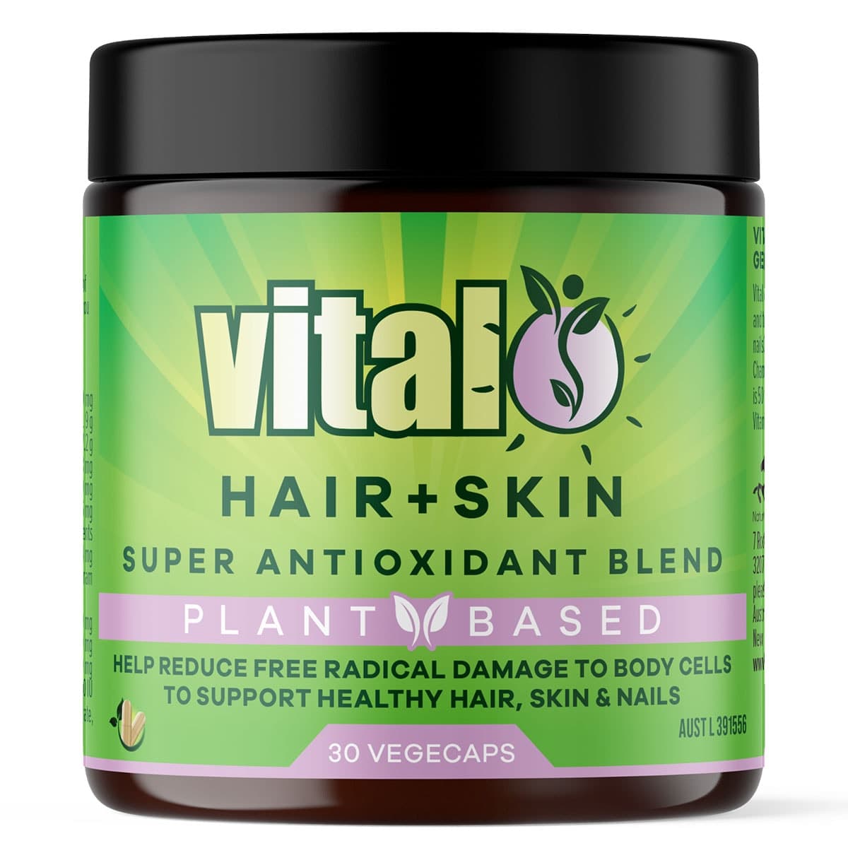 Vital Plant Based Hair + Skin Super Antioxidant Blend 30 Vegecaps