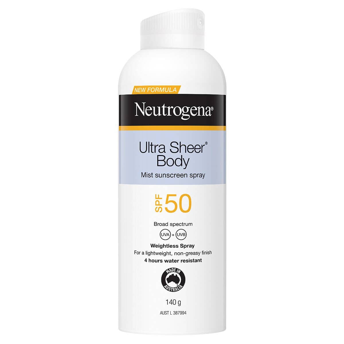 Neutrogena Ultra Sheer Body Mist Sunscreen Spf50 140G