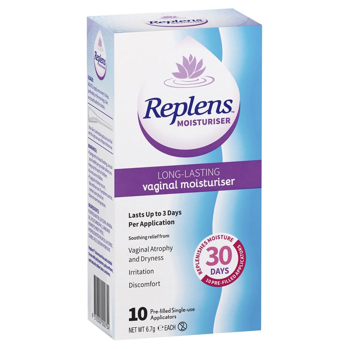 Thumbnail Replens Vaginal Moisturiser 10 Single Use Applicators