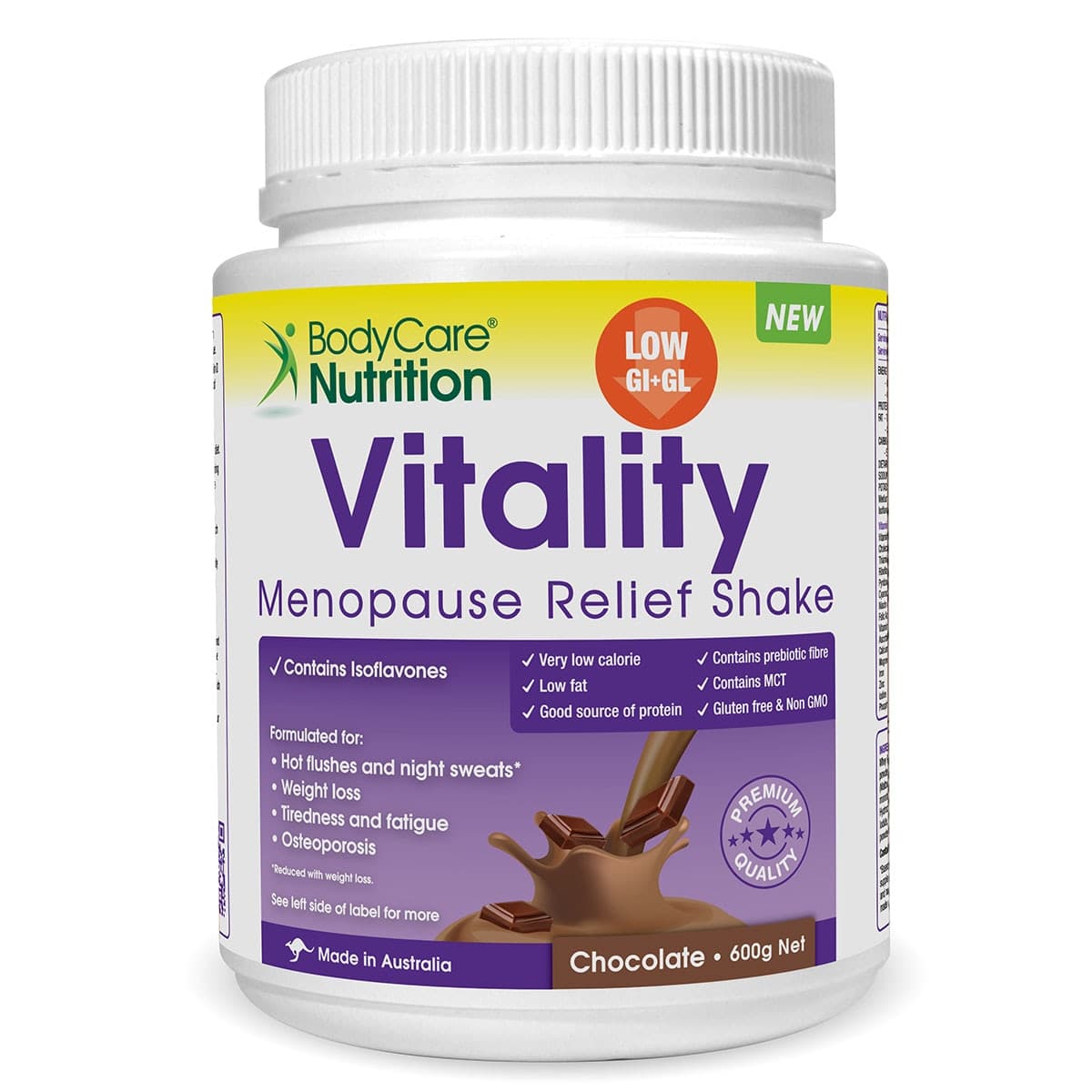 Bodycare Nutrition Vitality Menopause Relief Shake Chocolate 600G