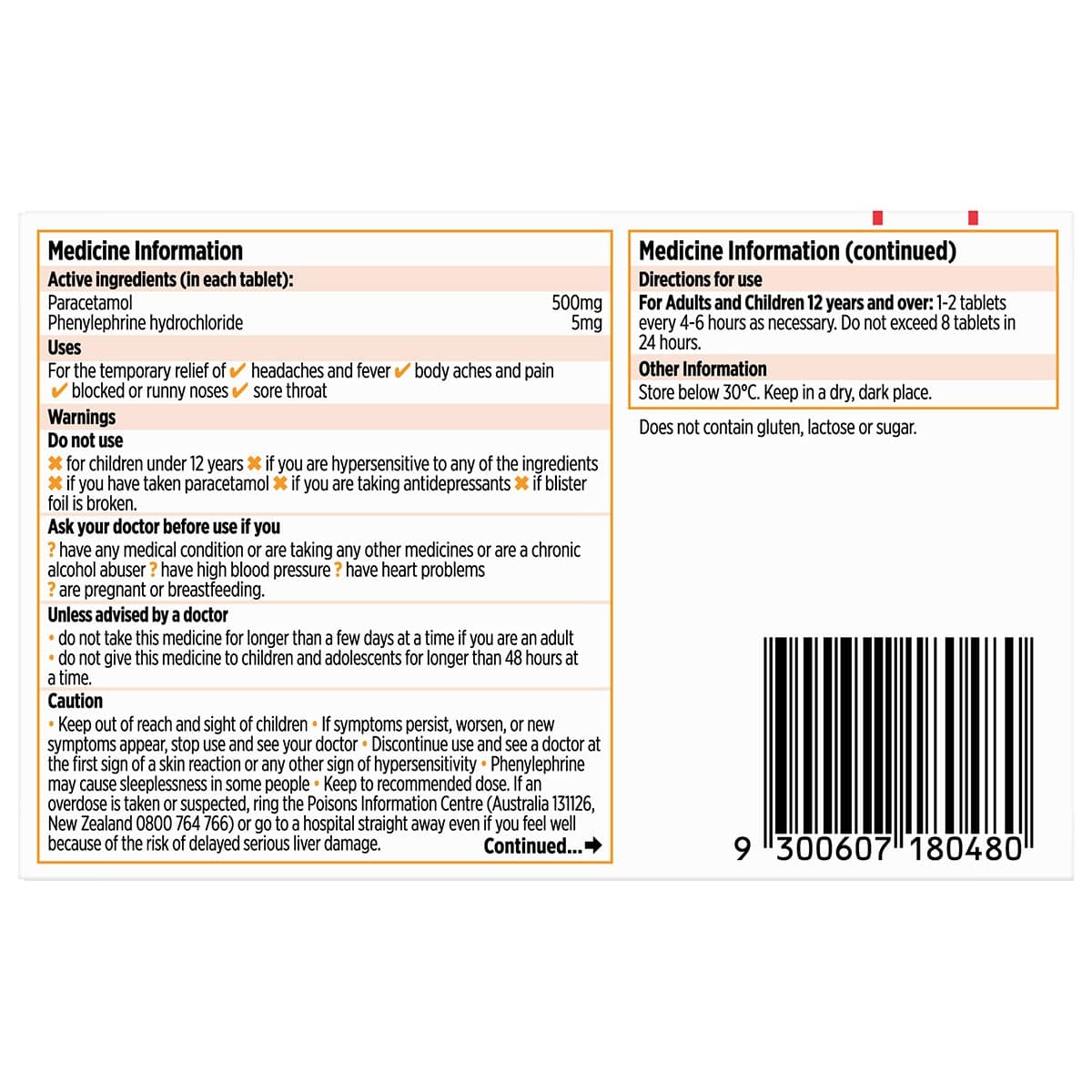 Thumbnail Codral Cold & Flu 24 Tablets