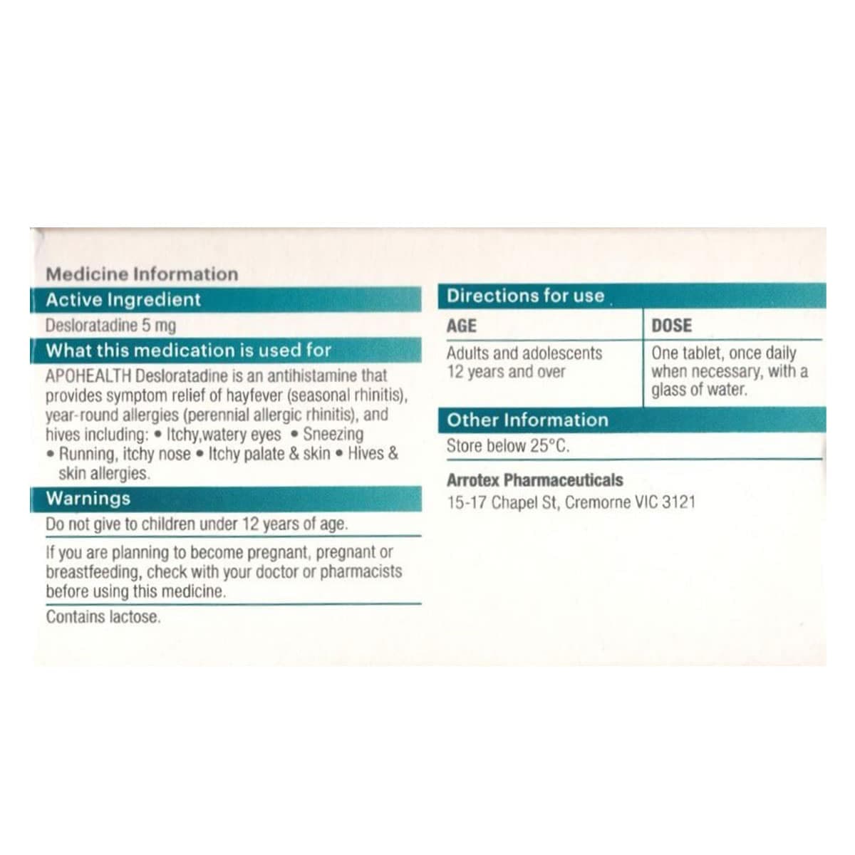 Thumbnail APOHEALTH Desloratadine 20 Tablets