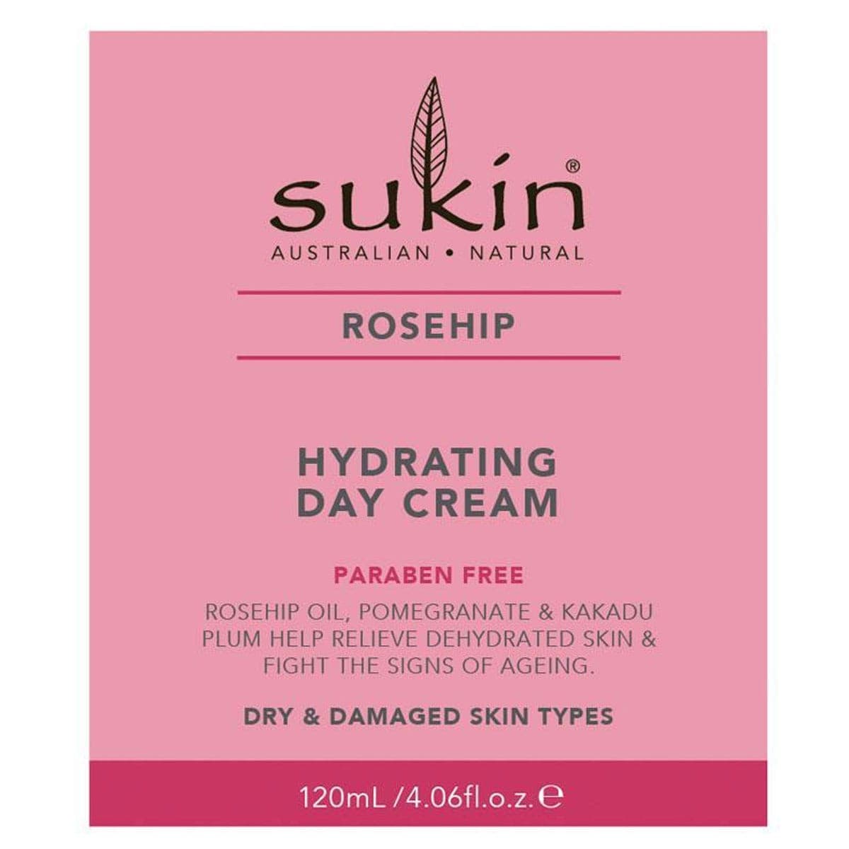 Sukin Rosehip Hydrating Day Cream 120Ml