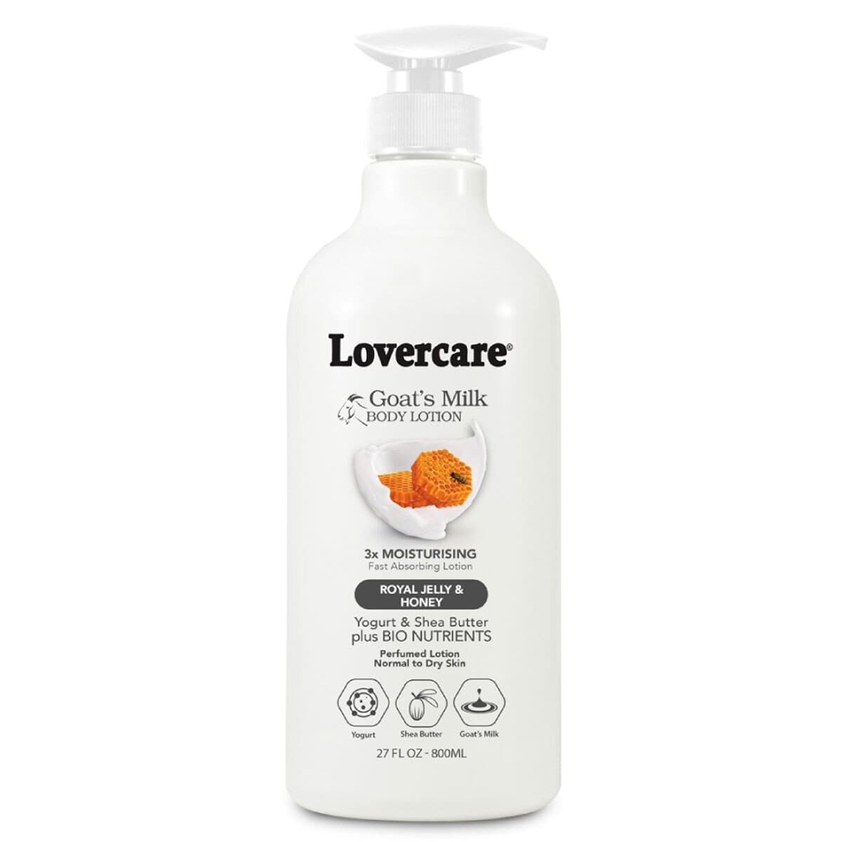 Lovers Care Goats Milk Body Lotion Royal Jelly & Honey 800Ml