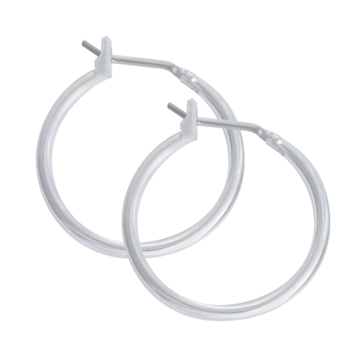 Studex Just Hoops 19Mm Hoop Earring Rhodium 1 Pair