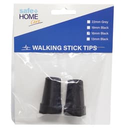 Safe Home Care Walking Stick Tips Rubber Non-Slip 16Mm 2 Pack