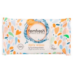 Femfresh Intimate Care Pocket Wipes 10 Pack