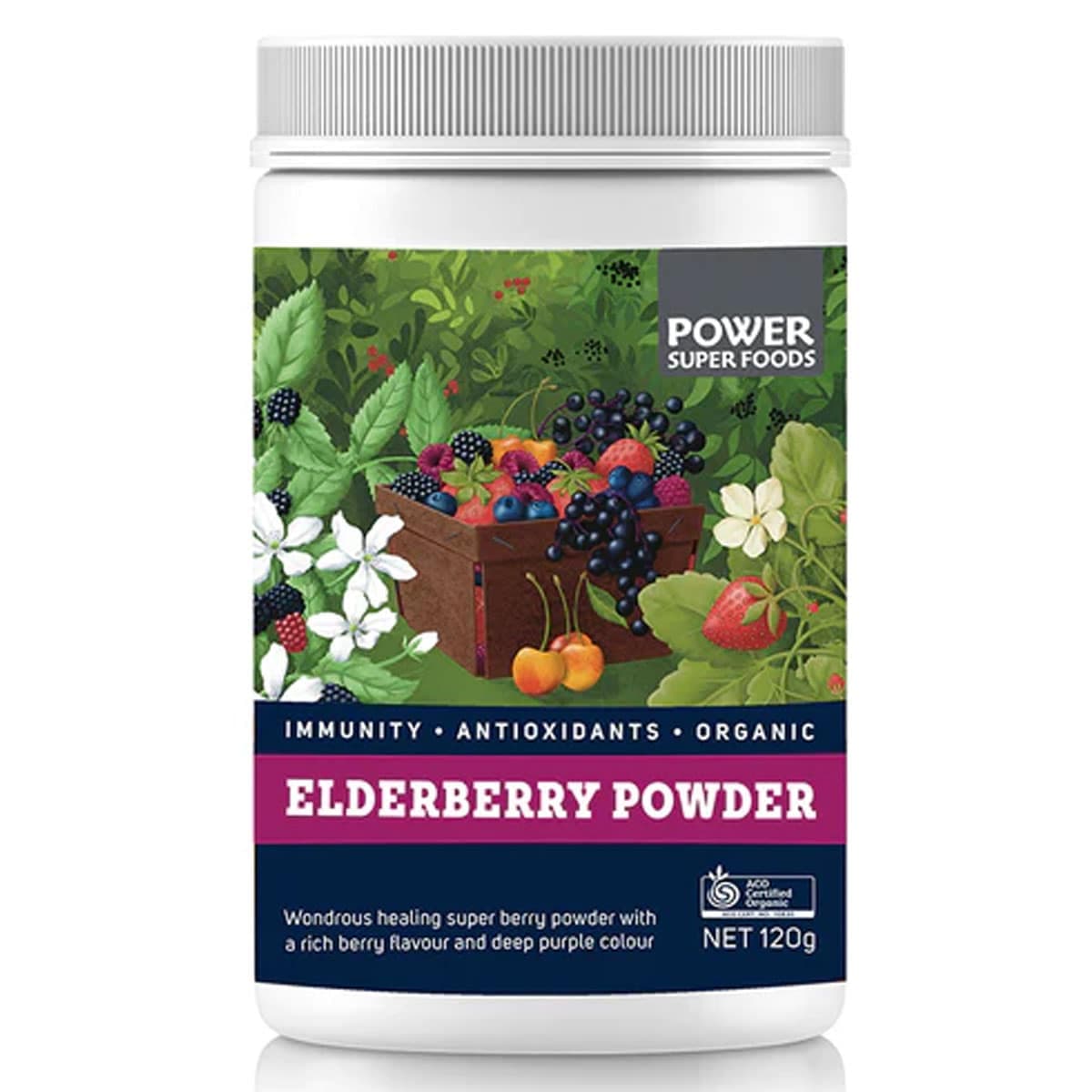 Power Super Foods Organic Elderberry Powder 120G