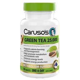 Carusos Green Tea Metabolism Support 50 Tablets