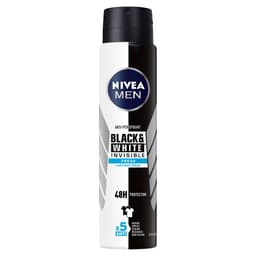 Nivea For Men Invisible Black & White Anti-Perspirant Deodarant Spray Fresh 250Ml