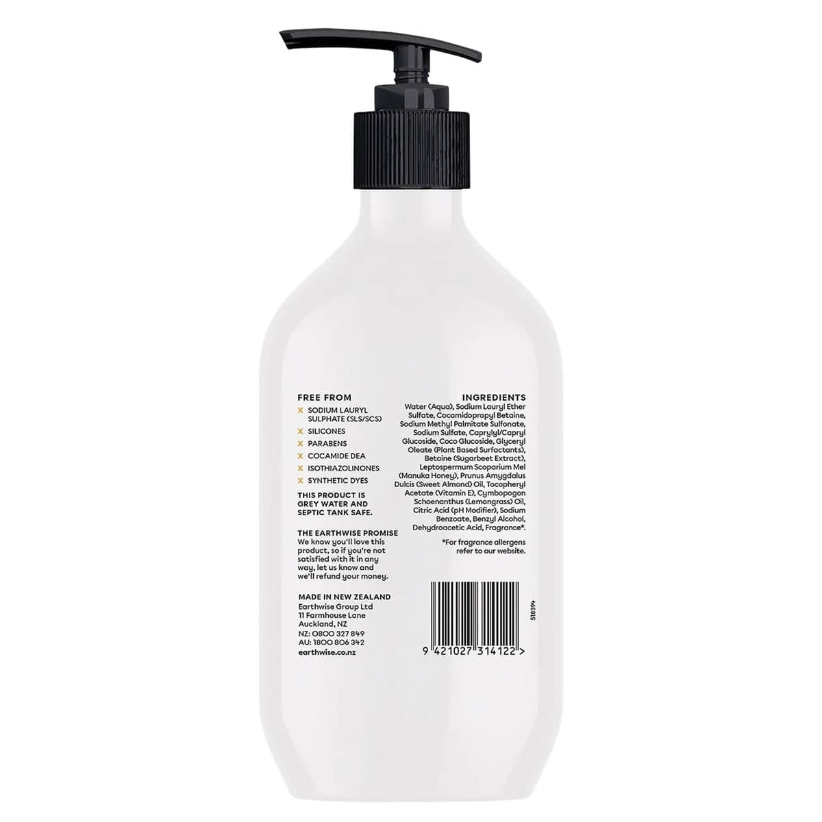 Thumbnail Earthwise Nourish Hand Wash Lemongrass & Manuka Honey 450Ml