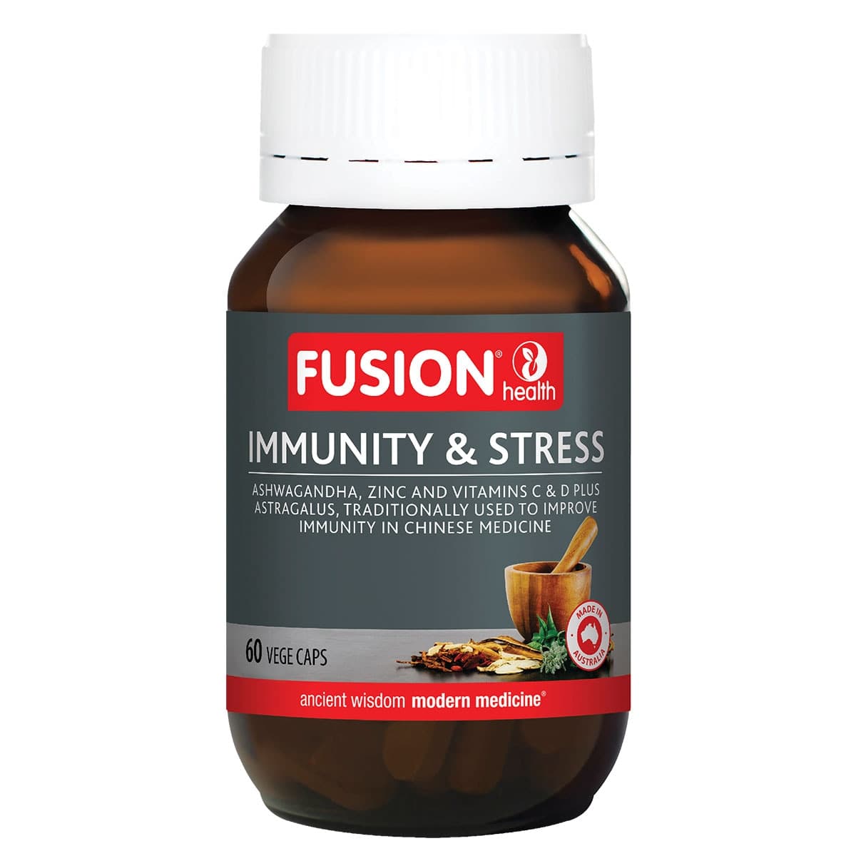 Thumbnail Fusion Health Immunity & Stress 60 Vegetarian Capsules