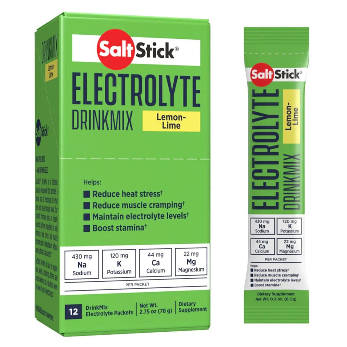 Saltstick Electrolyte Drink Mix Lemon Lime 12 Sachets