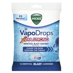 Vicks Vapodrops Xtra Strong Menthol Blast 16 Lozenges