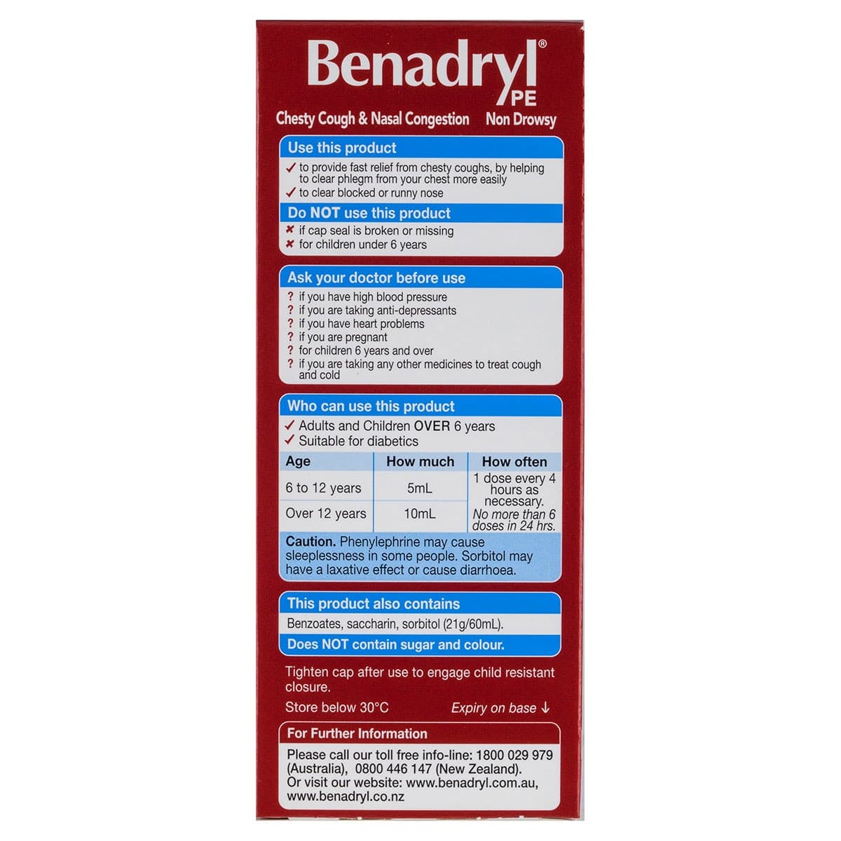 Thumbnail Benadryl Chesty Cough & Nasal Congestion Liquid 200ml