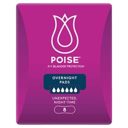 Poise Pads Overnight 8 Pack