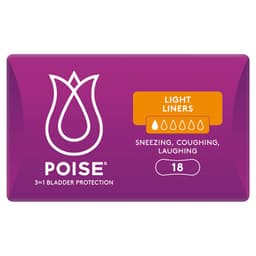 Poise Liners Light 18 Pack