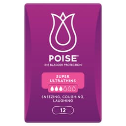 Poise Pads Ultrathins Super 12 Pack