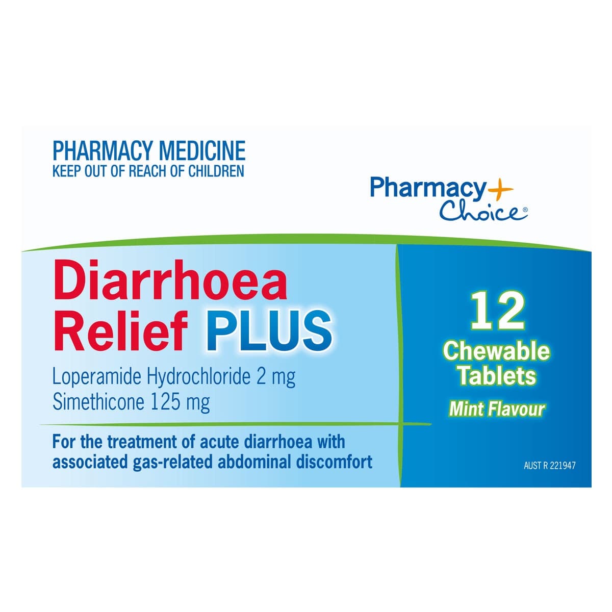 Pharmacy Choice Diarrhoea Relief Plus 12 Tablets