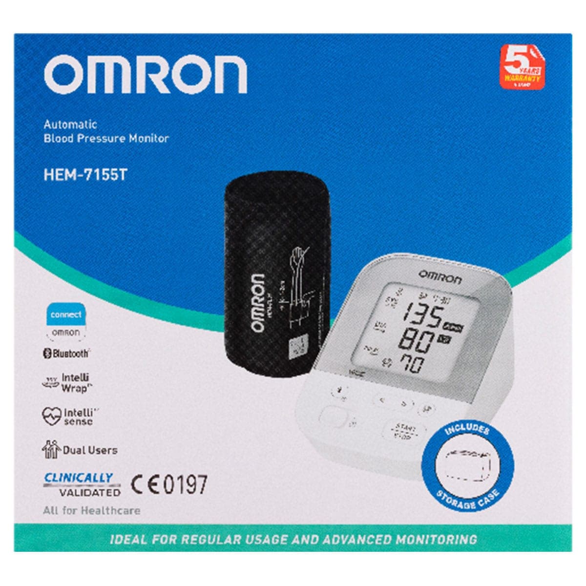 Omron Hem7155T Plus Dual User Blood Pressure Monitor