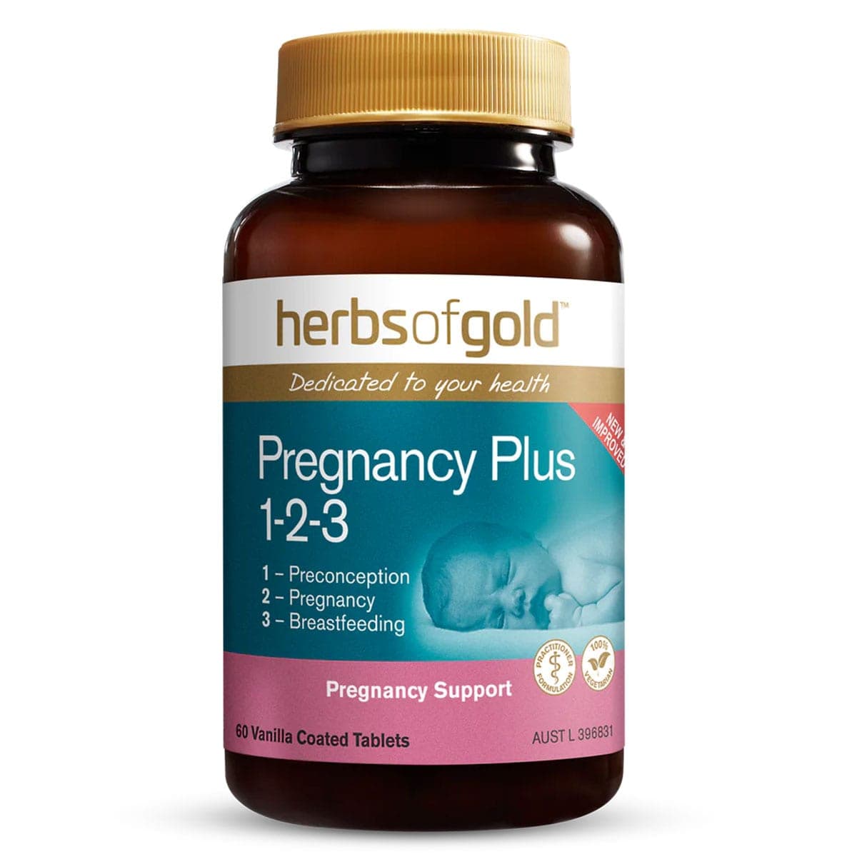 Herbs Of Gold Pregnancy Plus 1-2-3 60 Tablets